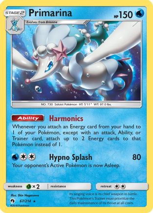 Primarina (67/214) [Soleil et Lune : Tonnerre perdu] 