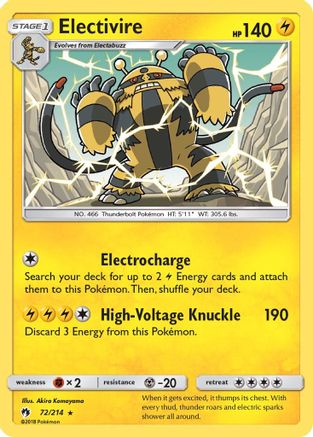 Electivire (72/214) [Soleil et Lune : Tonnerre perdu] 