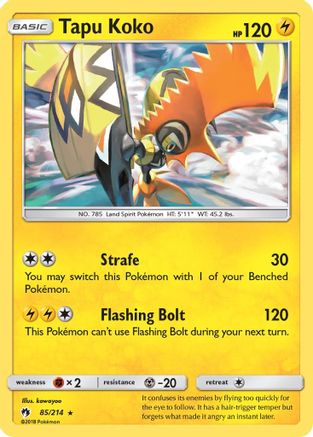 Tapu Koko (85/214) [Soleil et Lune : Tonnerre perdu] 