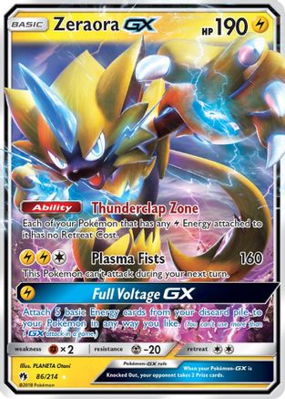 Zeraora GX (86/214) [Soleil et Lune : Tonnerre perdu]