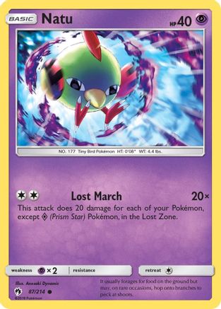 Natu (87/214) [Soleil et Lune : Tonnerre perdu] 