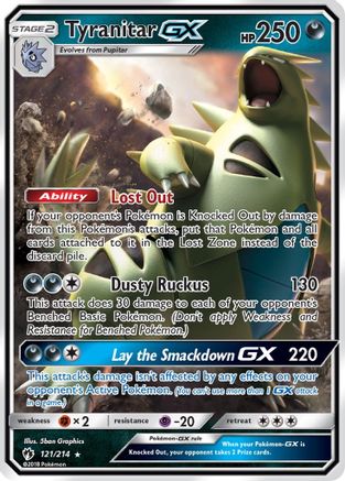 Tyranitar GX (121/214) [Soleil et Lune : Tonnerre perdu] 