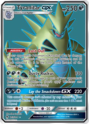 Tyranitar GX (Full Art) 203/214 - [SM  Lost Thunder] Holofoil
