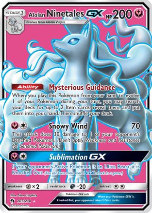 Alolan Ninetales GX (205/214) [Soleil et Lune : Tonnerre perdu] 