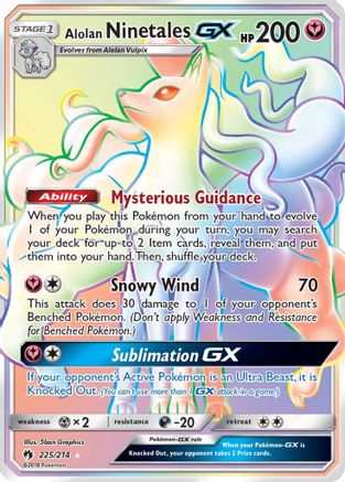Alolan Ninetales GX (Secret) 225/214 - [SM  Lost Thunder] Holofoil
