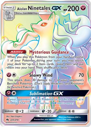 Alolan Ninetales GX (225/214) [Soleil et Lune : Tonnerre perdu] 