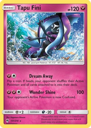 Tapu Fini 151/214 - [SM  Lost Thunder] Holofoil