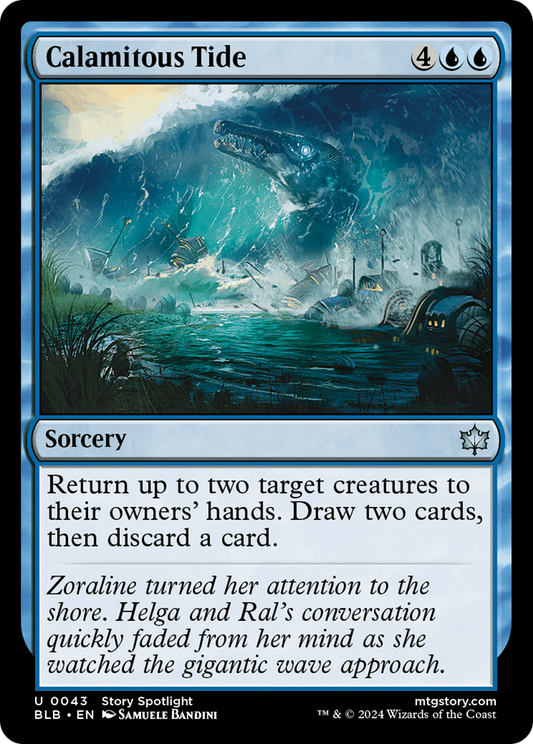 Calamitous Tide (BLB-043) - [Bloomburrow] Foil