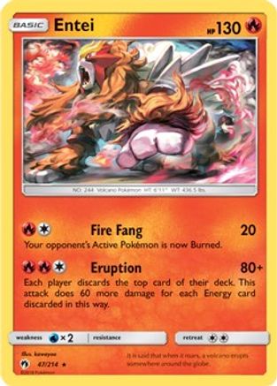 Entei - 47/214 (SM Lost Thunder) 47 - [Deck Exclusives] Holofoil