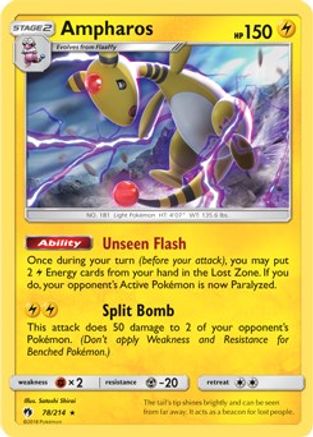 Ampharos (78/214) (Thème Deck exclusif) [Soleil et Lune : Tonnerre perdu] 