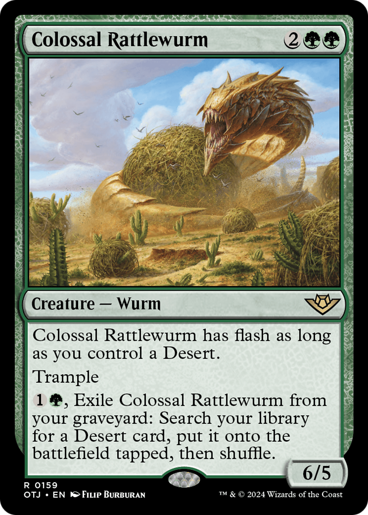 Colossal Rattlewurm (OTJ-159) - [Outlaws of Thunder Junction]