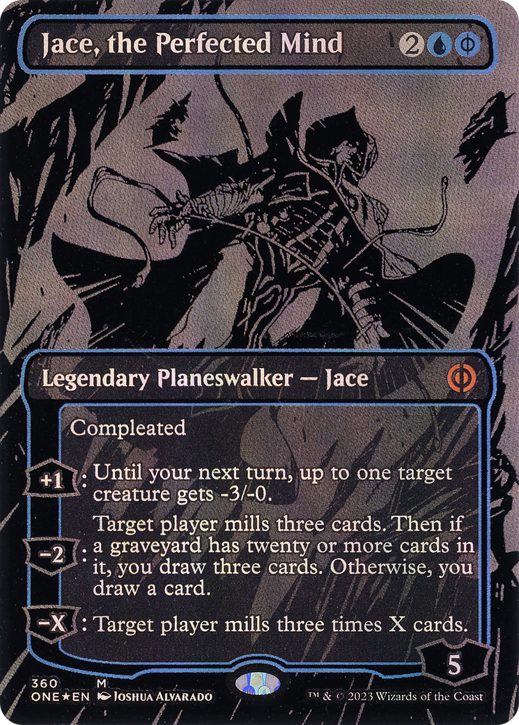 Jace, the Perfected Mind (ONE-360) - [Phyrexia: All Will Be One] (Borderless) Foil