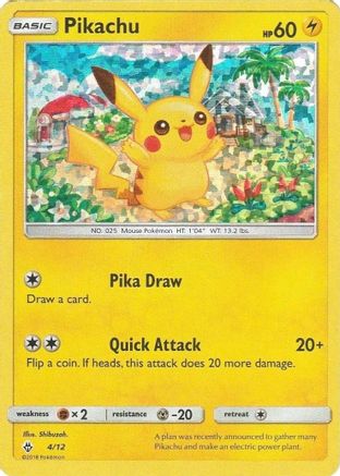 Pikachu - 4/12/12 - [McDonalds Promos 2018] Holofoil