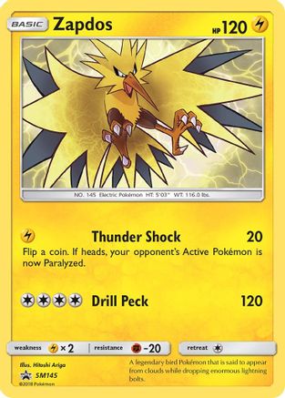 Zapdos (SM145) [Soleil et Lune : Promos Black Star] 