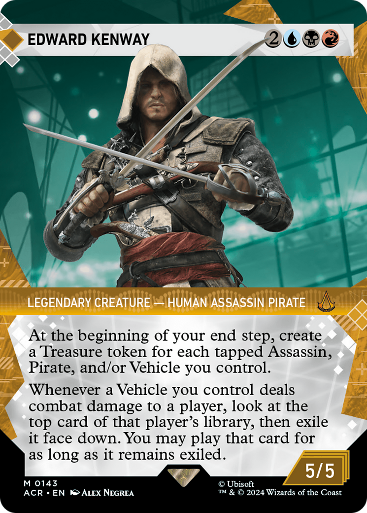 Edward Kenway (ACR-143) - [Assassin's Creed]: (Showcase) (Borderless) Foil