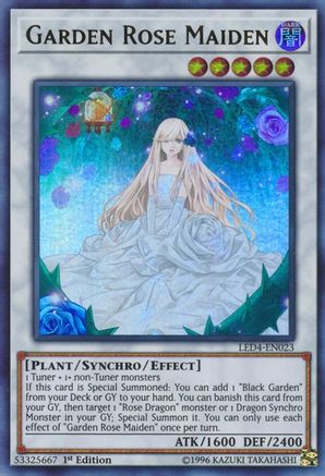 Garden Rose Maiden (LED4-EN023) - Legendary Duelists: Sisters of the Rose 1st Edition