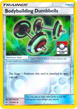 Bodybuilding Dumbbells - 113/147 (League Cup) [Staff] 113 - [League & Championship Cards] Reverse Holofoil