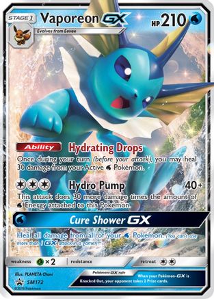 Vaporeon GX (SM172) [Soleil et Lune : Promos Black Star] 