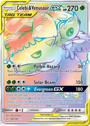 Celebi et Venusaur GX (182/181) [Soleil et Lune : faire équipe] 