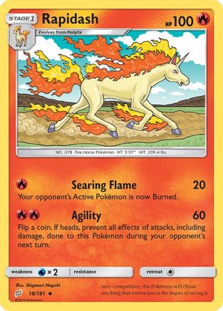Rapidash 18/181 - [SM  Team Up]
