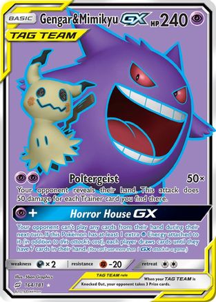 Gengar &amp; Mimikyu GX (164/181) [Soleil et Lune : Faire équipe] 