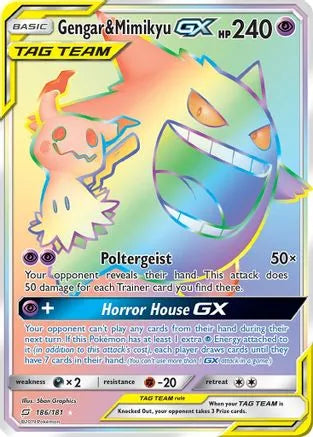 Gengar &amp; Mimikyu GX (186/181) [Soleil et Lune : Faire équipe] 