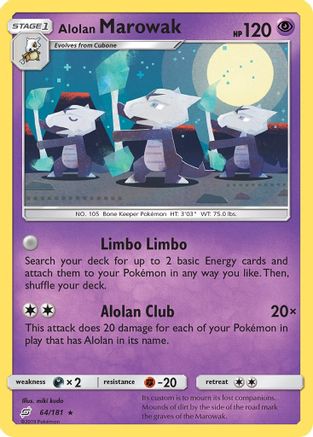 Alolan Marowak (64/181) [Soleil et Lune : faire équipe] 