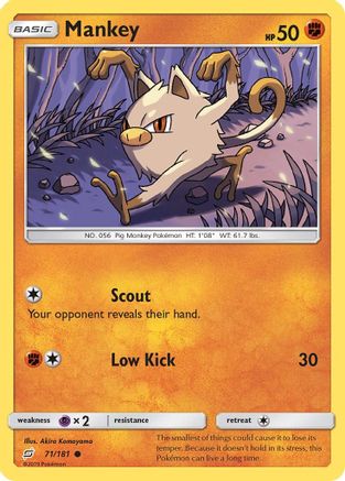 Mankey (71/181) [Soleil et Lune : Faites équipe] 