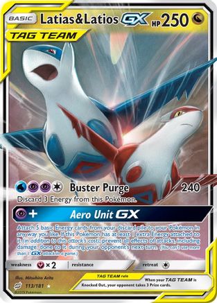 Latias &amp; Latios GX (113/181) [Soleil et Lune : Faites équipe] 