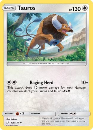 Tauros (129/181) [Soleil et Lune : Faites équipe] 