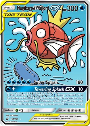 Magikarp & Wailord GX (Alternate Full Art)/181 - [SM  Team Up] Holofoil