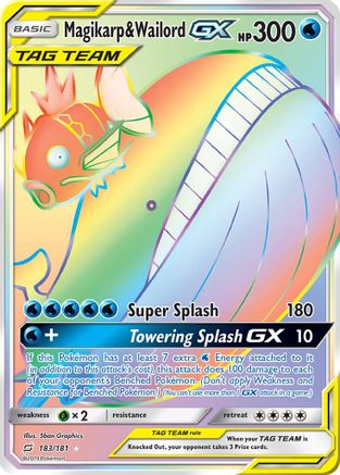 Magikarp & Wailord GX (Secret)/181 - [SM  Team Up] Holofoil