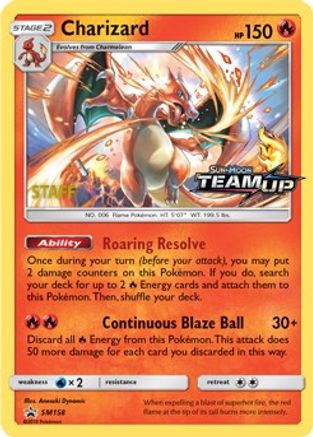 Charizard (SM158) (Bâton) [Soleil et Lune : Promos Black Star] 