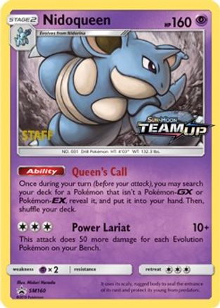 Nidoqueen (SM160) (Staff) [Soleil et Lune : Promos Black Star] 