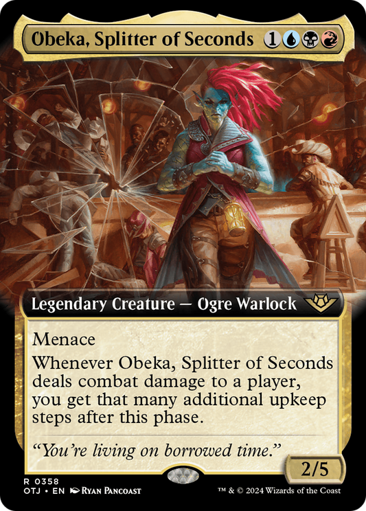 Obeka, Splitter of Seconds (OTJ-358) - [Hors-la-loi de Thunder Junction] : (Extended Art) Foil 