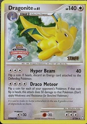 Dragonite (2/146) (Bâton du championnat national) [Diamond &amp; Pearl : Legends Awakened] 