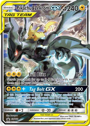 Pikachu et Zekrom GX (SM168) [Soleil et Lune : Promos Black Star] 