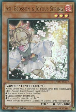 Ash Blossom & Joyous Spring (DUPO-EN077) - Duel Power 1st Edition