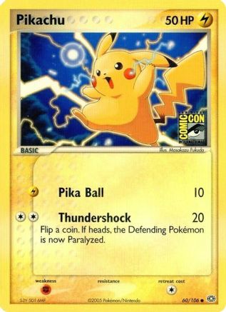 Pikachu (60/106) (San Diego Comic Con 2005) [Cartes diverses] 