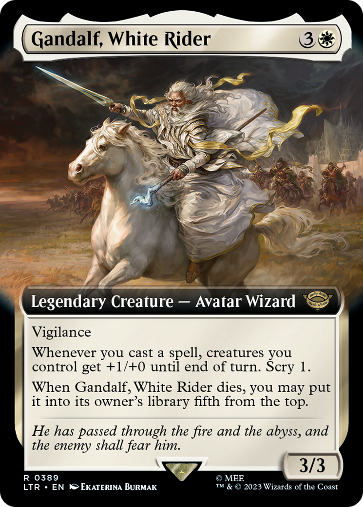 Gandalf, White Rider (LTR-389) - [The Lord of the Rings: Tales of Middle-earth]: (Extended Art)