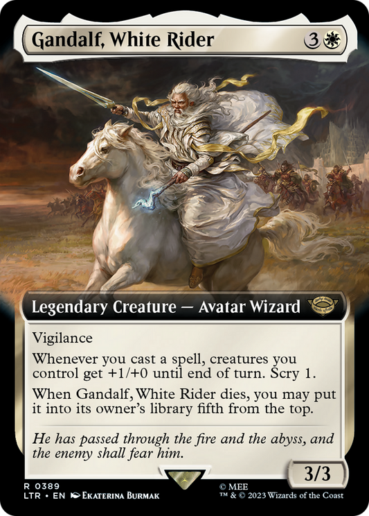 Gandalf, White Rider (LTR-389) - [The Lord of the Rings: Tales of Middle-earth]: (Extended Art)