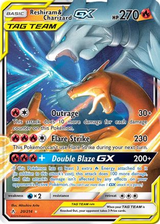 Reshiram & Charizard GX 20/214 - [SM  Unbroken Bonds] Holofoil