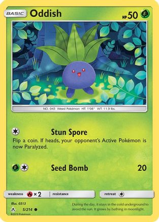 Oddish (5) 5/214 - [SM  Unbroken Bonds]