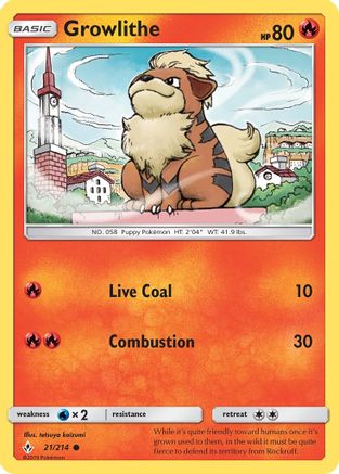 Growlithe 21/214 - [SM  Unbroken Bonds]