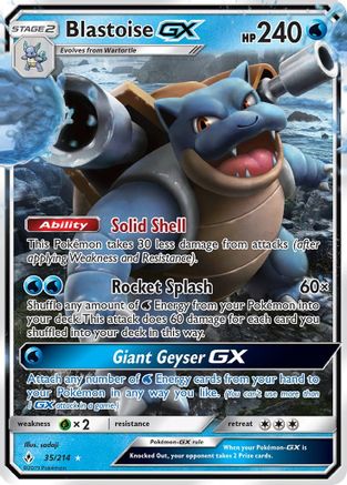 Blastoise GX (35/214) [Soleil et Lune : liens ininterrompus] 