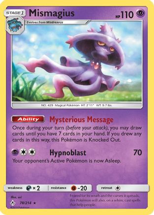 Mismagius 78/214 - [SM  Unbroken Bonds]