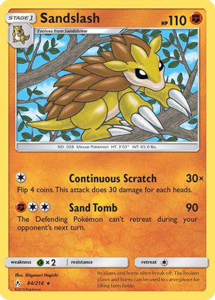 Sandslash (84/214) [Soleil et Lune : liens ininterrompus] 