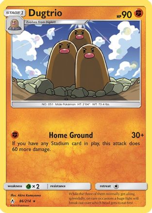 Dugtrio (86/214) [Soleil et Lune : liens ininterrompus] 