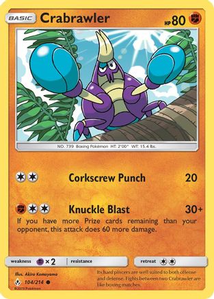 Crabrawler 104/214 - [SM  Unbroken Bonds]