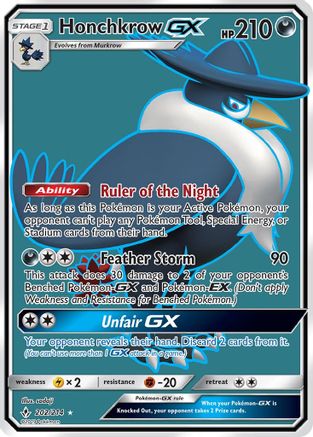 Honchkrow GX (Full Art) 202/214 - [SM  Unbroken Bonds] Holofoil